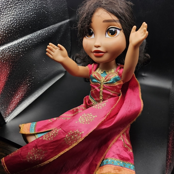 Jasmine Musical Toddler Doll DISNEY Aladdin Sings Speechless Princess Jakks 14" - Picture 4 of 6